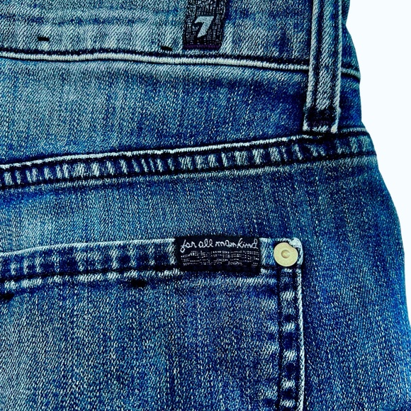 7 FOR ALL MANKIND MEDIUM BLUE SLIMMY LUXE PERFORMANCE JEANS - Picture 6 of 10